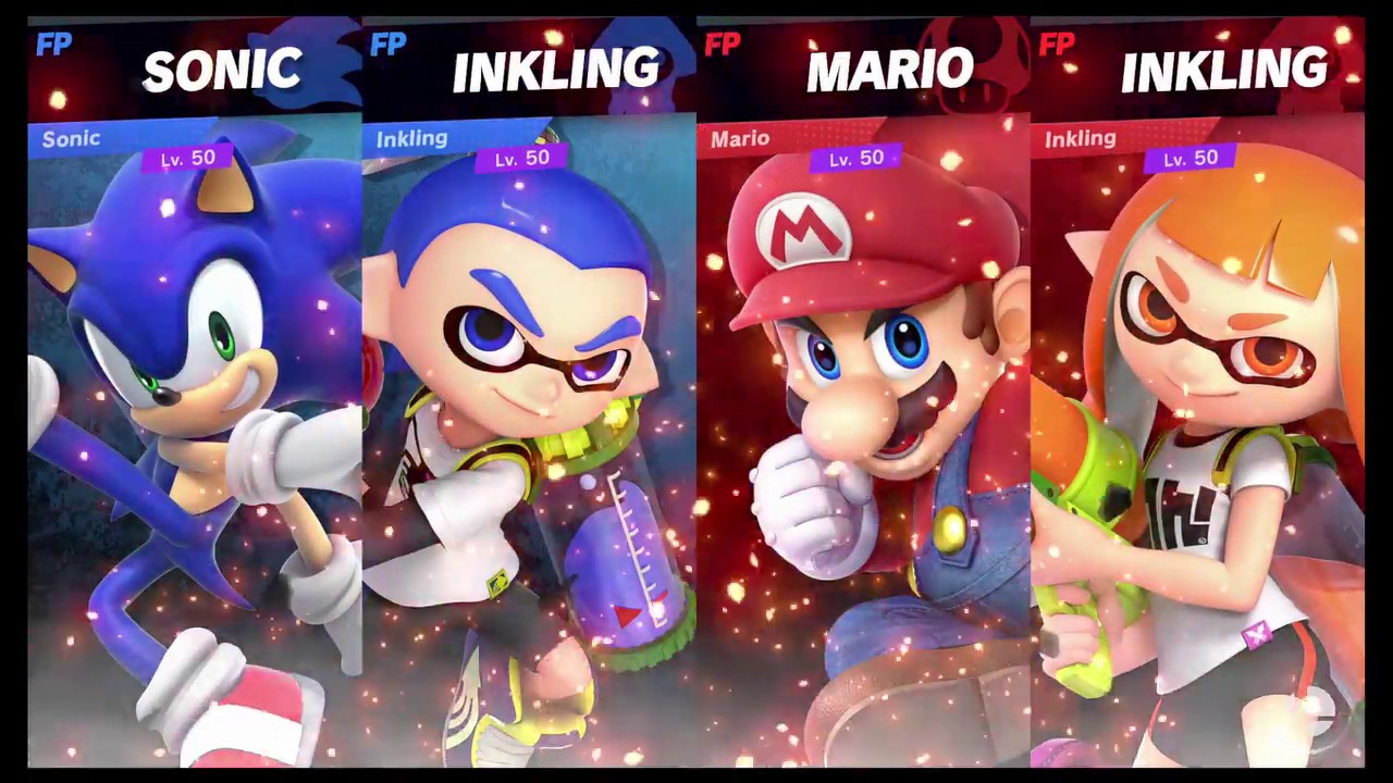 Super Smash Bros Ultimate Amiibo Fights   Request #990 Sonic & Inkling Boy vs Mario & Inkling Girl