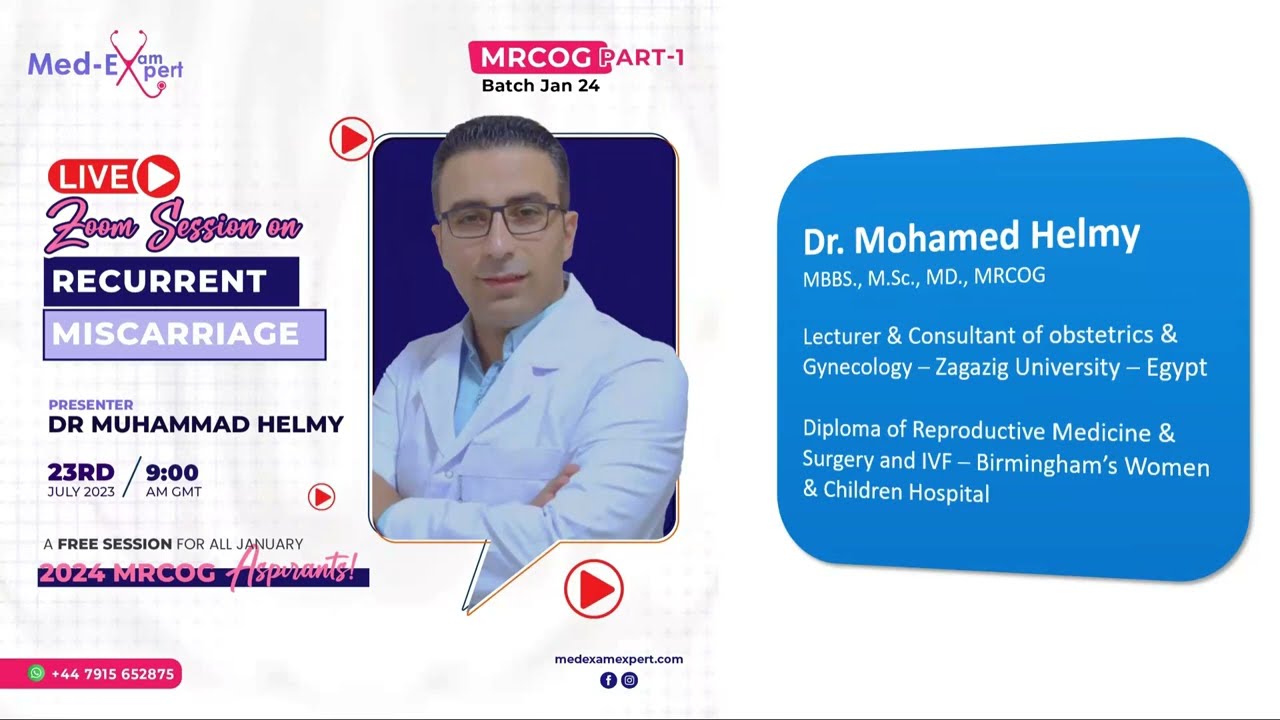 MRCOG 1 Free Webinar   Recurrent Miscarriage