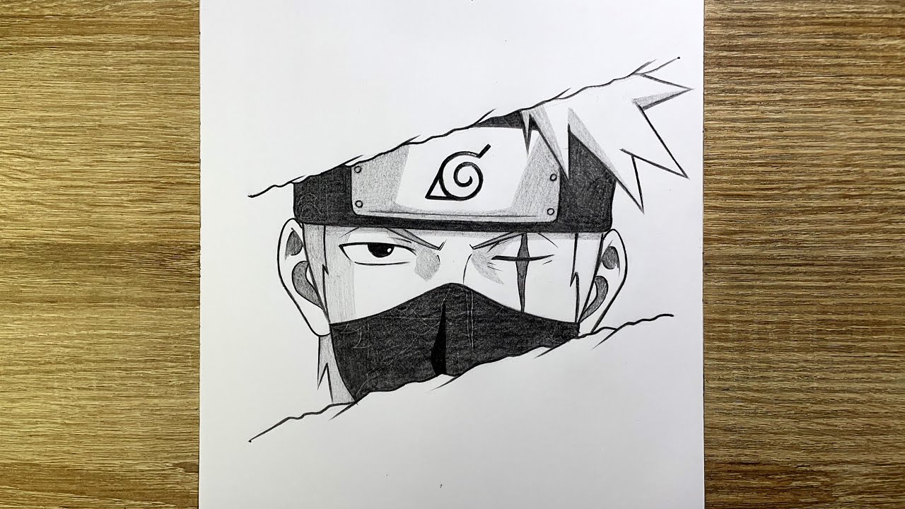 Comment dessiner Kakashi Hatake étape par étape | Tuto dessin Kakashi Hatake facile
