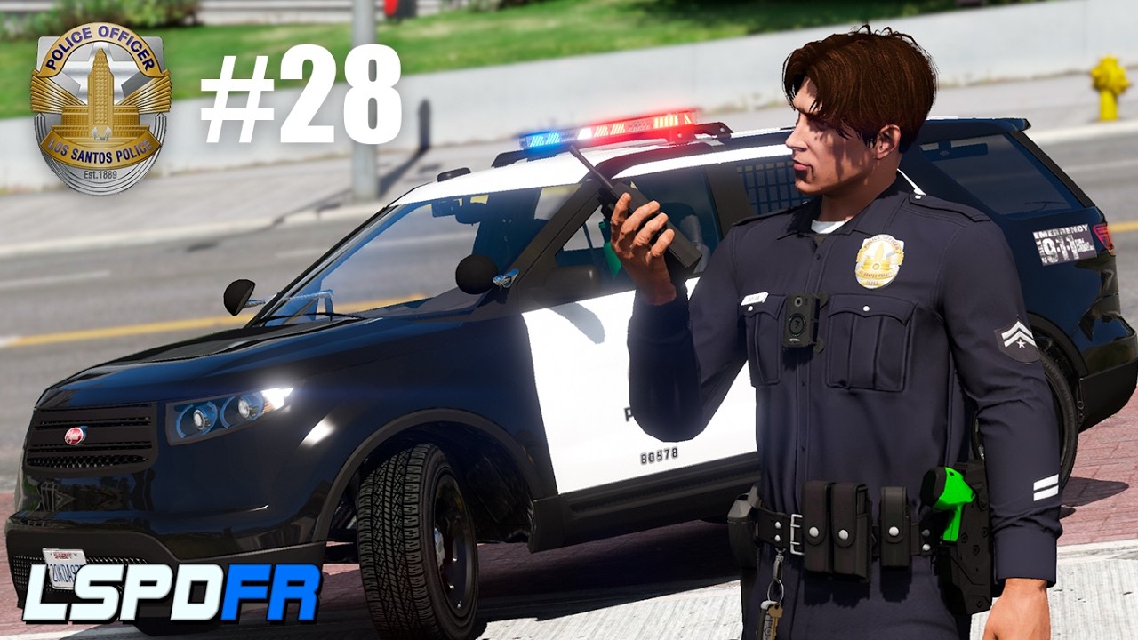 LSPDFR Lore-friendly | LSPD #28 - PURSUIT IN LS AIRPORT - DEADLY SHOOTINGS - 2013 VAPID SCOUT
