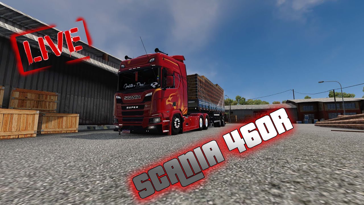🛑ETS2 1.57 - SCANIA 460R NO PUXE DA CARRETINHA 2 EIXO MAPA EAA🛑 LOGITECH G920 #ets2