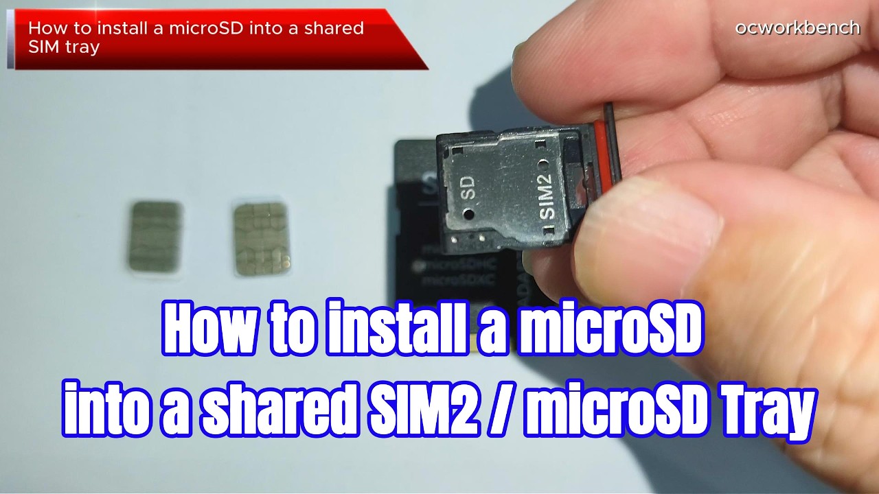 Как установить карту microSD в слот SIM 2 гибридного лотка SIM2/microSD