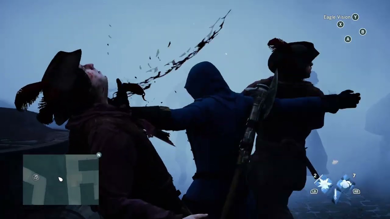 Assassin's Creed Unity Smoke Bombs Kills And Guillotine Gun Combat 