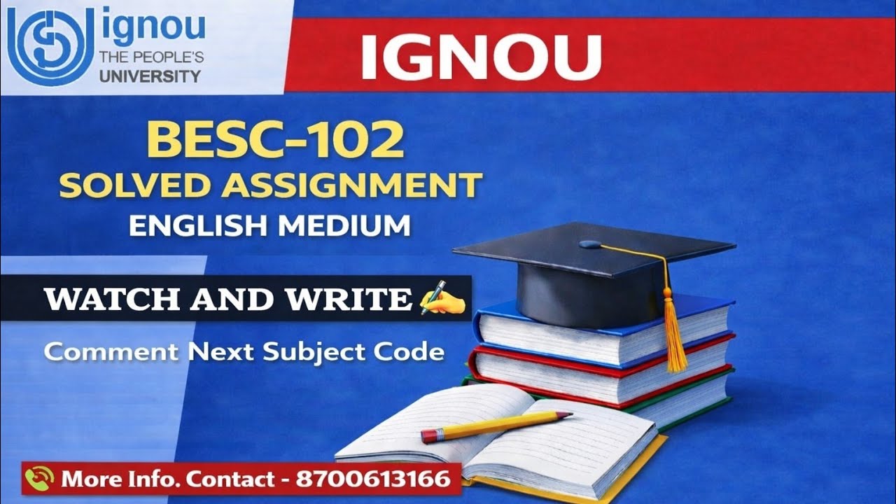 Besc-102 Solved Assignment 2025-26|| New solved assignment Besc-102 #besc-102 #solvedassignment25-26