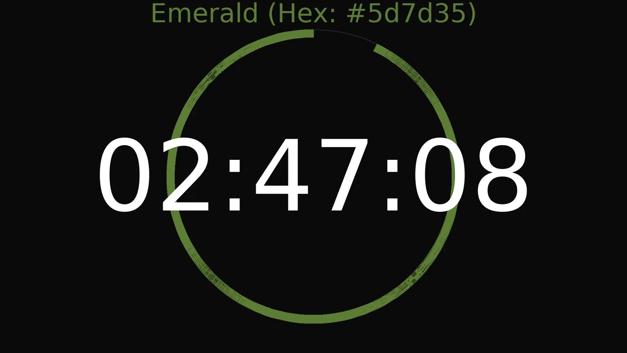 3 Hour Timer | Emerald Colour