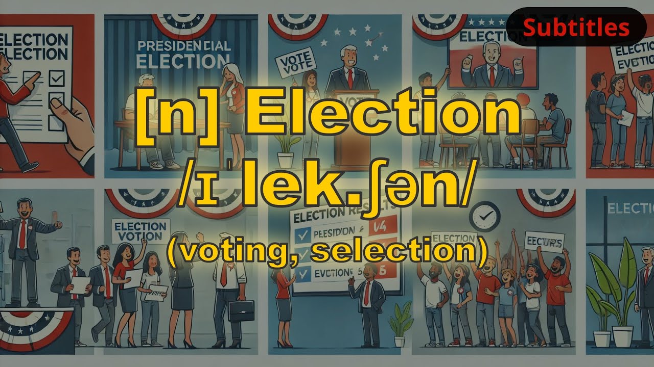 [n] Election meaning (voting, selection) with 5 examples