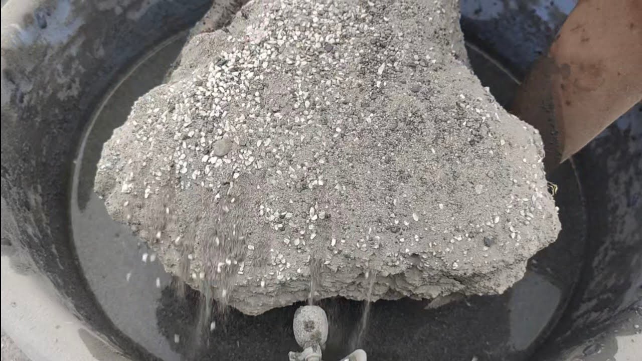 Asmr | Charcoalashes huge soft dusty chunks crumbling in lots of water yummy paste