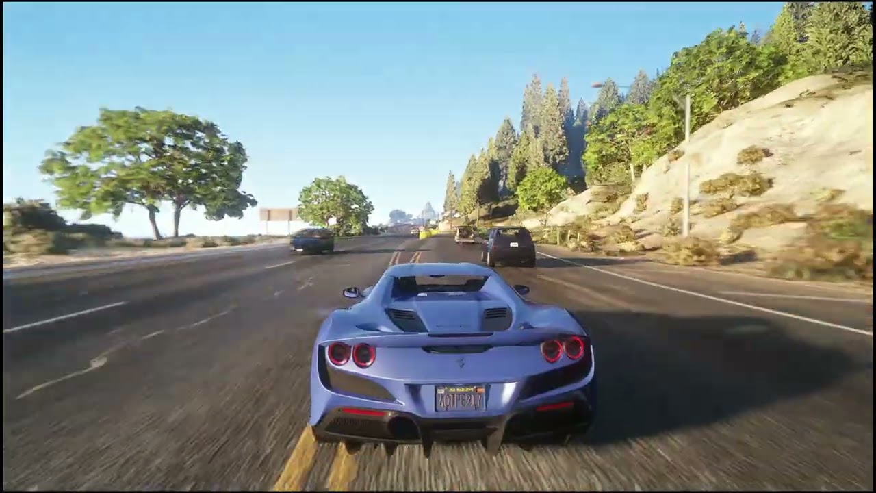 GTA 5 Ultra Realistic Grapichs Mod Gameplay NVE LWE Ray Tracing On Max Settings 4k Reals Cars