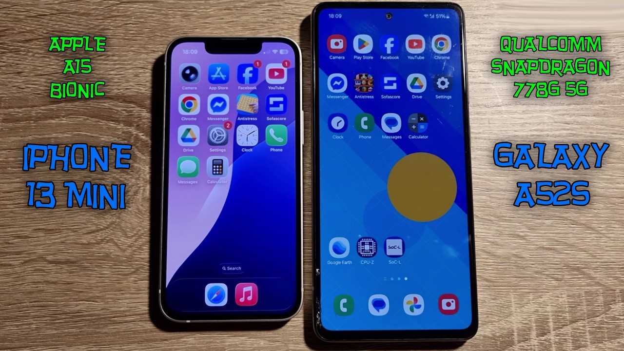 iPhone 13 mini (A15 Bionic / 4GB) vs Samsung Galaxy A52s (SD 778G / 6GB) - Speed Test 2026