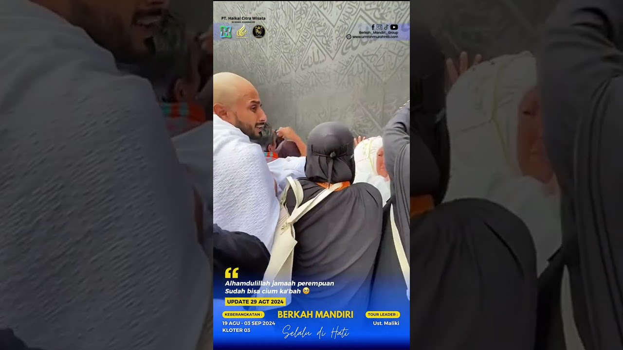 Jamaah Wanita bisa cium ka’bah