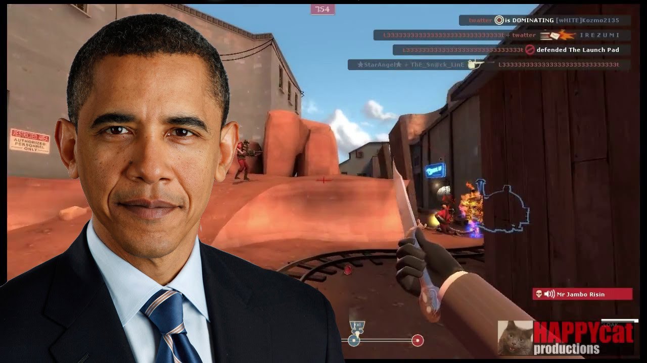 Barack Obama plays Team Fortress 2 (TF2)
