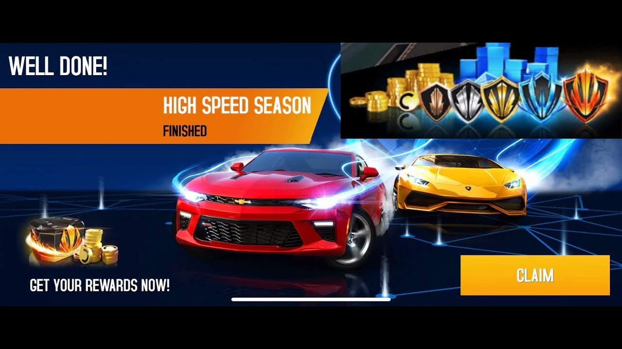 Asphalt 8 Multiplayer High Speed Season Elite League Rewards