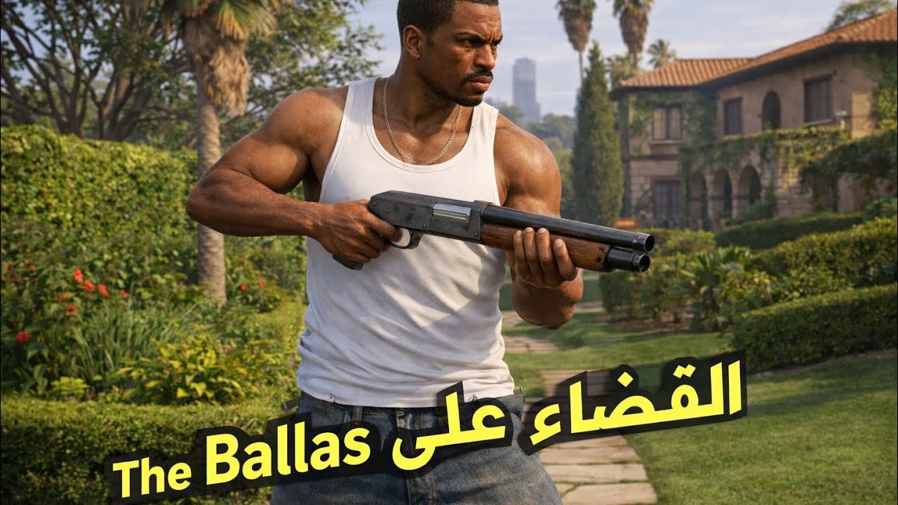 القضاء علي الballas الحلقة الخامسة من لعبة gta sa andreas 