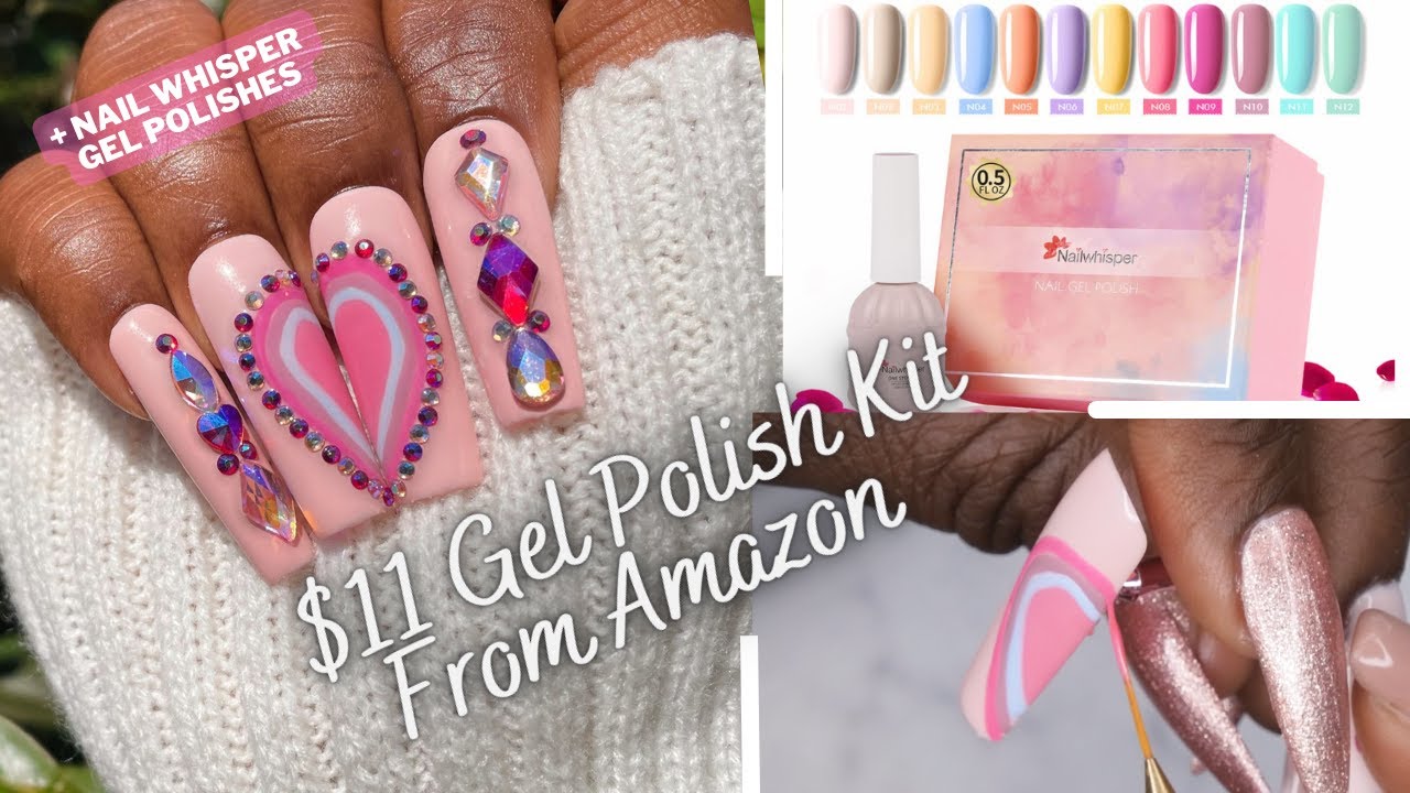 Affordable Gel Polish from Amazon | Nail Whisper Gel Polish Review | Valentines Day Nails |Nail Haul