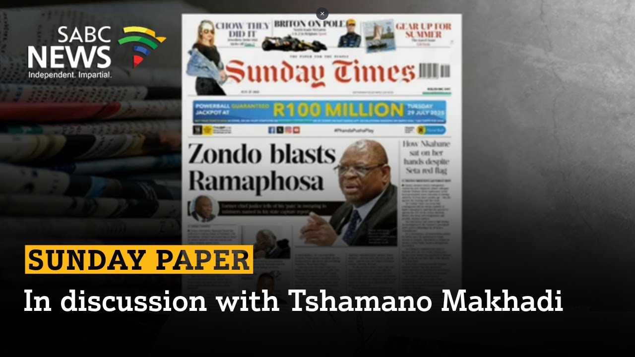 Sunday paper headlines | In discussion with Tshamano Makhadi
