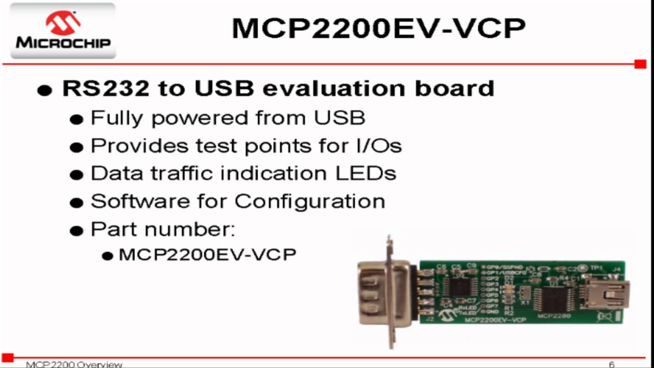 MCP2200 USB to UART Protocol Converter Demonstration