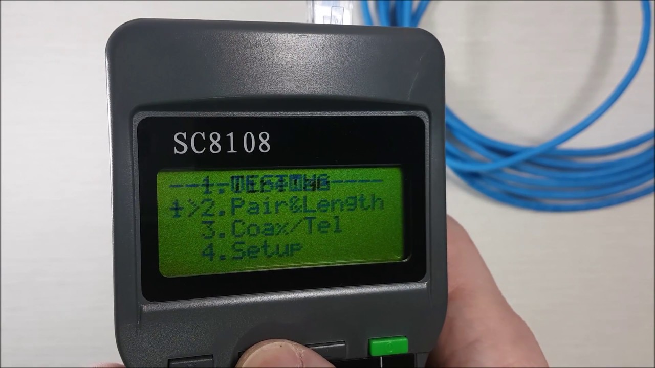 Testador cabo de rede com distância SC8108