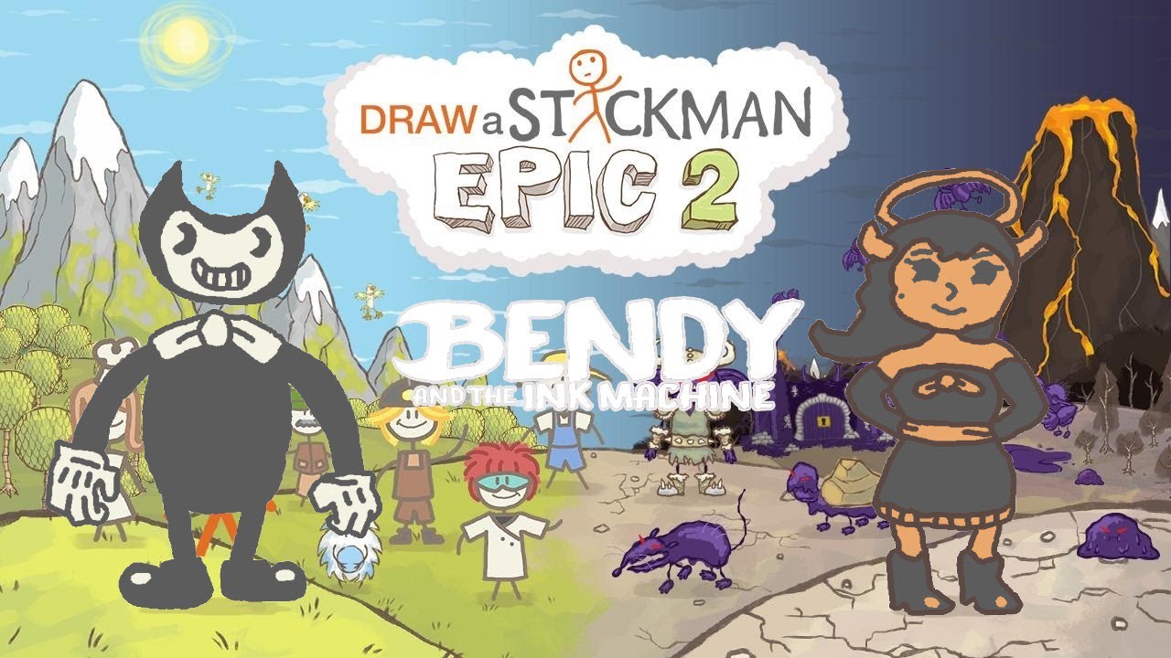 BENDY AND THE INK MACHINE Draw a Stickman Epic 2 Gameplay - Stickman Bendy Save Alice Angel