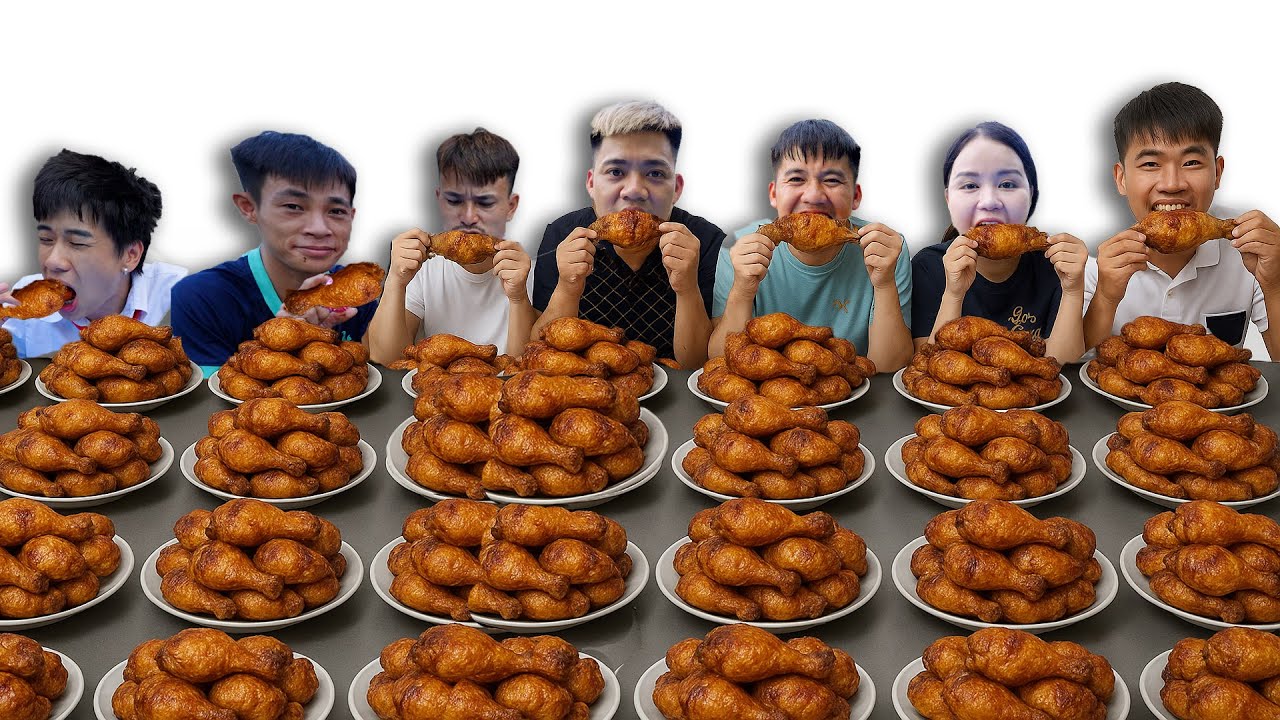 Hưng Troll | Thử Thách Người Cuối Cùng Ngừng Ăn Đùi Gà Nướng Có Tiền Bên Trong