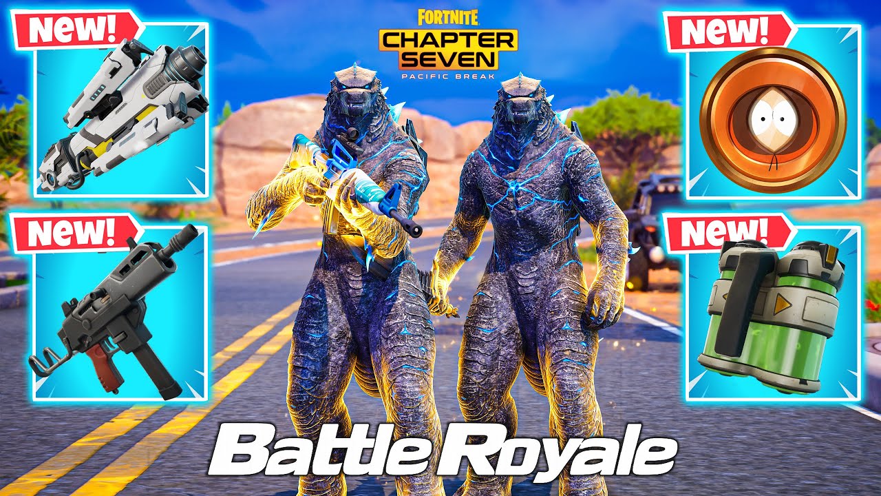 EVOLVED GODZILLA DUO vs NEW!! MYTHIC'S CHALLENGE ( NEW! FORTNITE Chapter 7 )