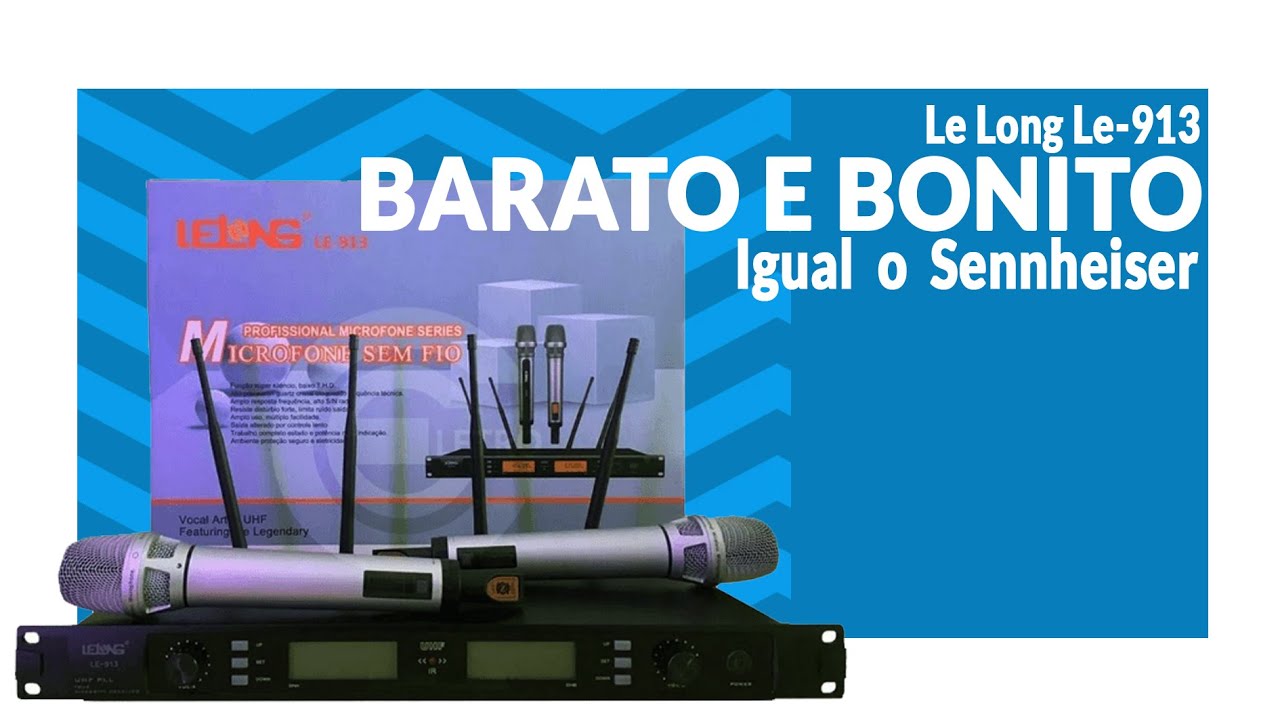 Microfone sem fio BOM e BARATO LeLong Digital Le-913 - Bonito é demais