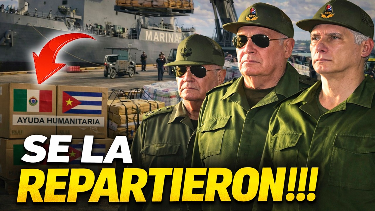 Diaz Canel entrega a sus militares la AYUDA humanitaria de MEXICO!!!