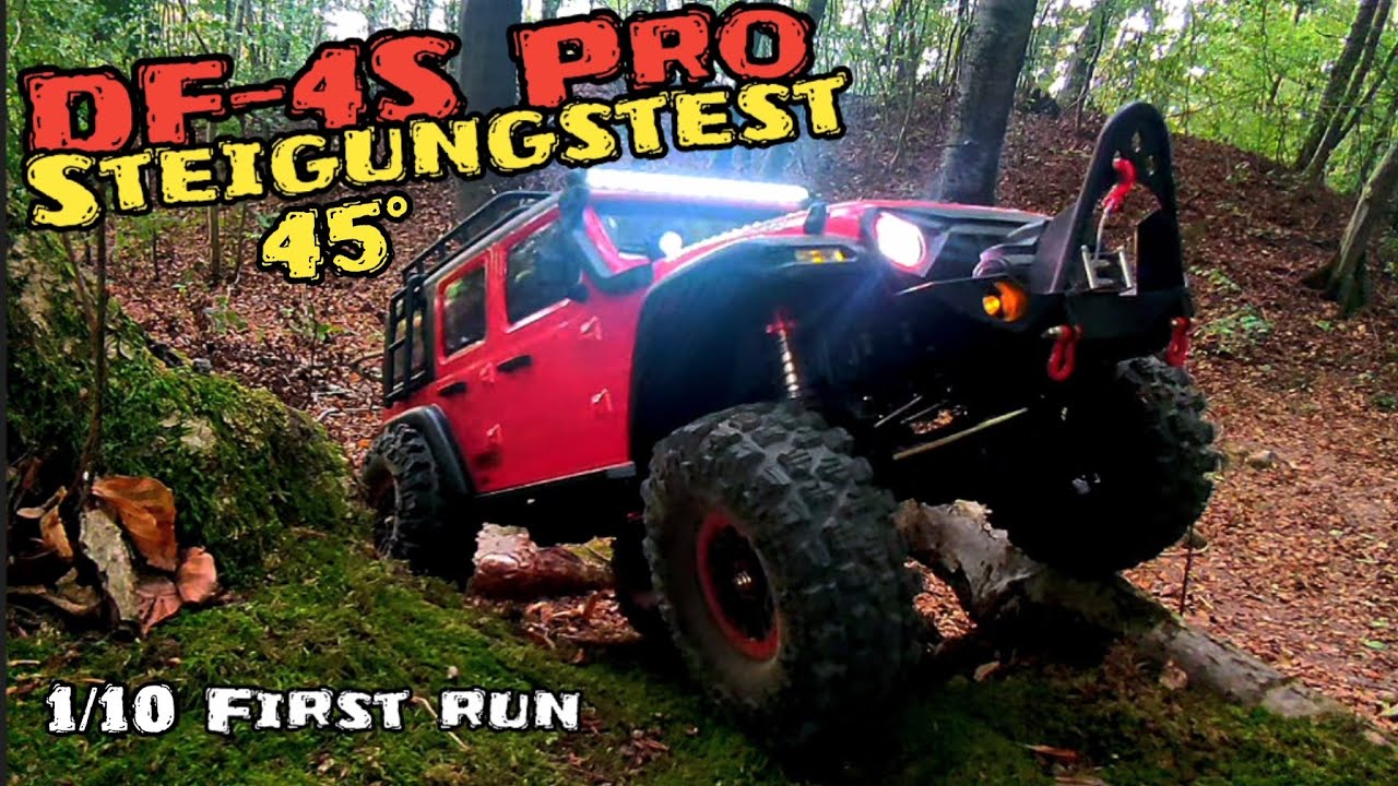 DF-4S Pro Highend Crawler Offroad Steigungstest bis 45&deg;und Seilwinde