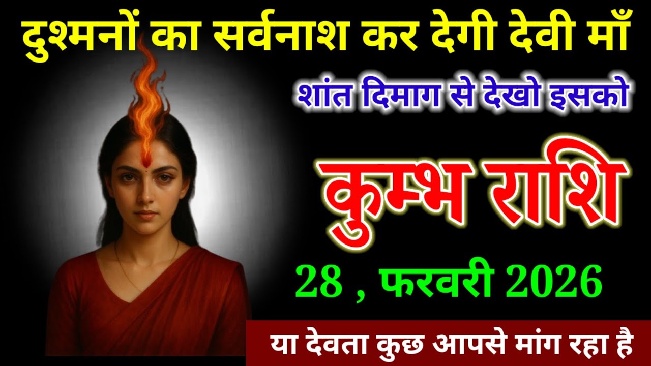 कुम्भ राशि वाले 2 फरवरी 2026 दुश्मनों का सर्वनाश कर देगी देवी माँ शांत दिमाग से देखो। Kumbh Rashi 