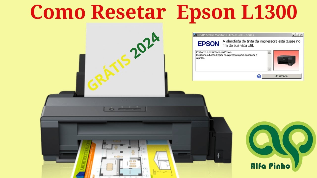 Como resetar Epson L1300 Grátis.