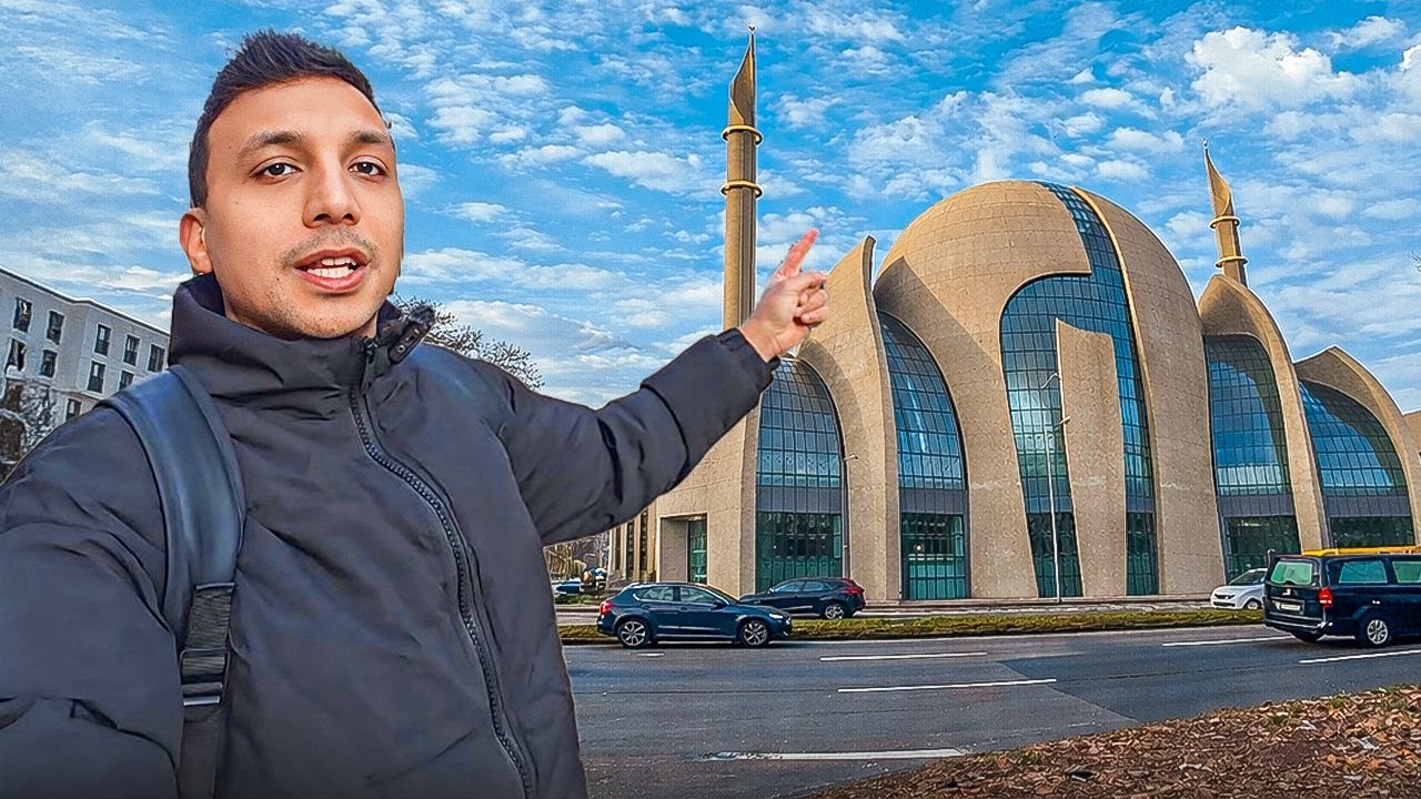 زرت اكبر مسجد في ألمانيا تكلفة البناء 30 مليون يورو  🕌 | وطلع عليا متشرد خوفنى 😱