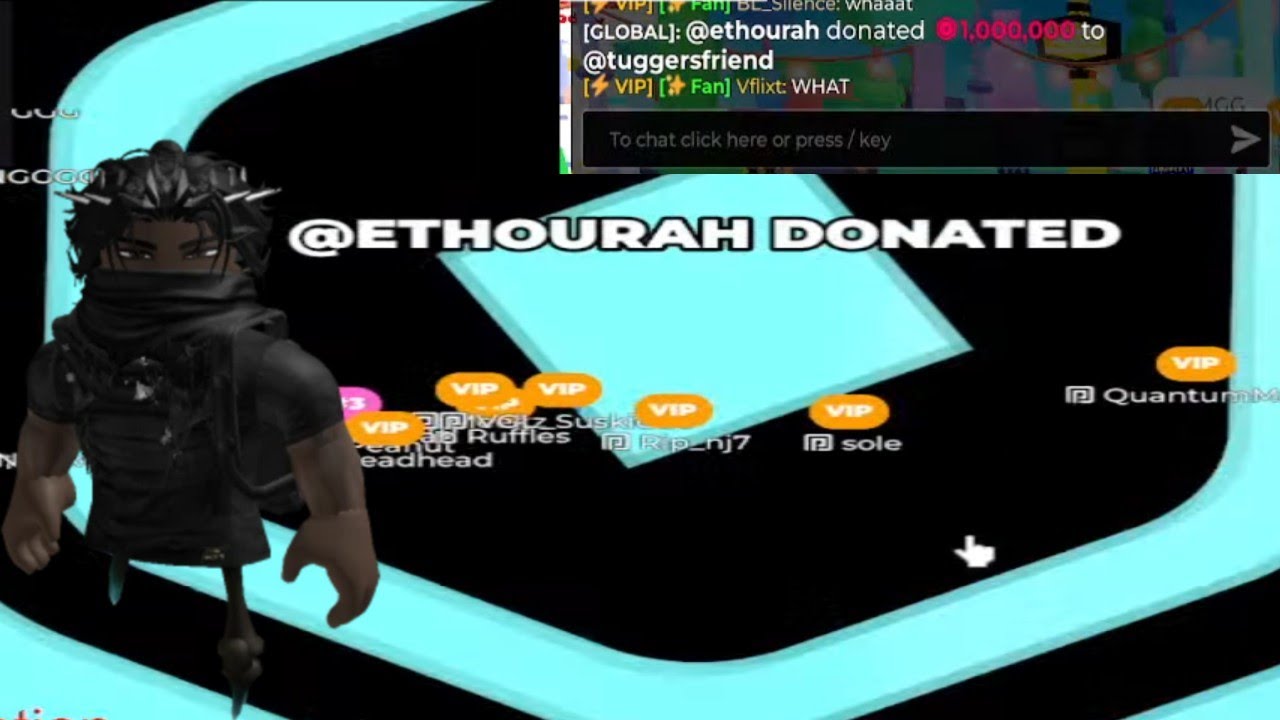 I got in the same server as ETHOURAH, and he donated 1.3 million 😯#plsdonate #roblox