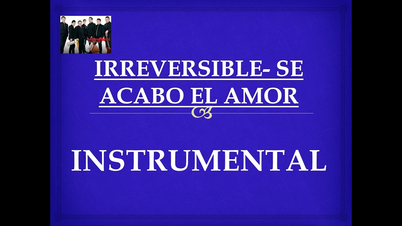 IRREVERSIBLE SE ACABO EL AMOR KARAOKE