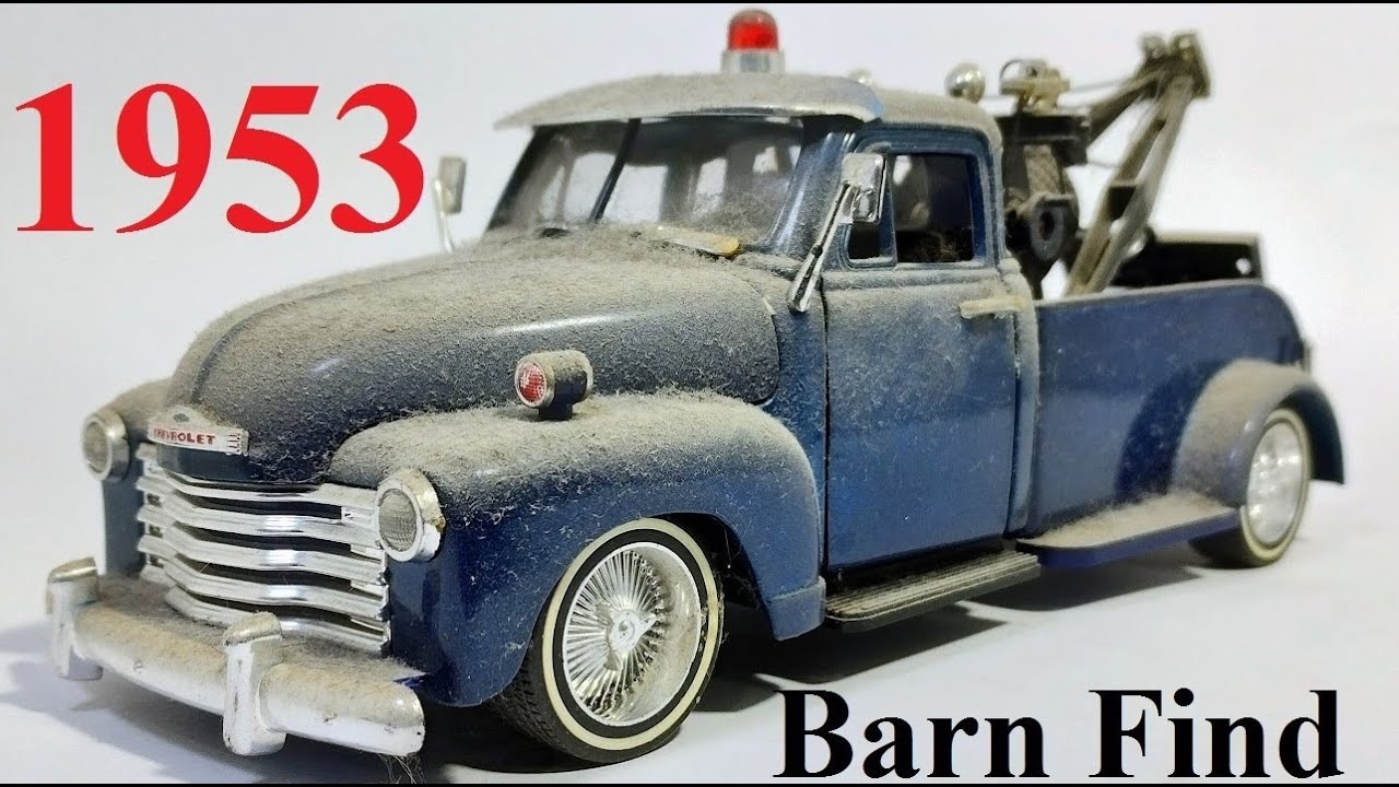 Barn Find 1953 Chevrolet Tow Truck Jada 1:24 #barnfind #chevrolet #towtruck #jada #pickup