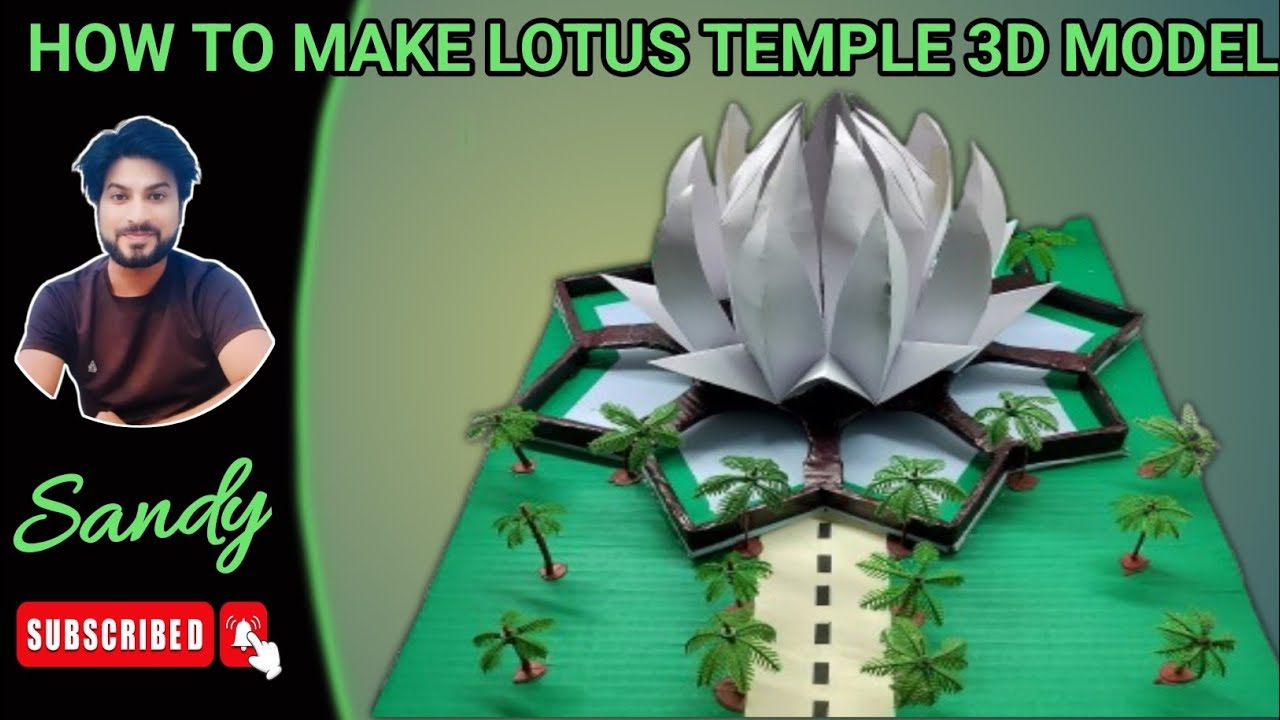 lotus temple model || how to make lotus temple model  for school project with scale