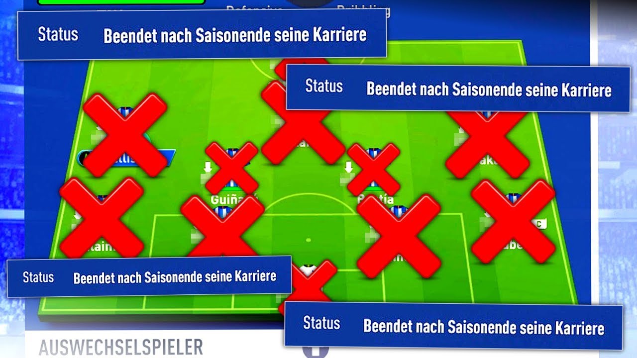 WAS PASSIERT WENN JEDER SPIELER SEINE KARRIERE BEENDET ?!! 🤔😨 FIFA 19 Karrieremodus Experiment