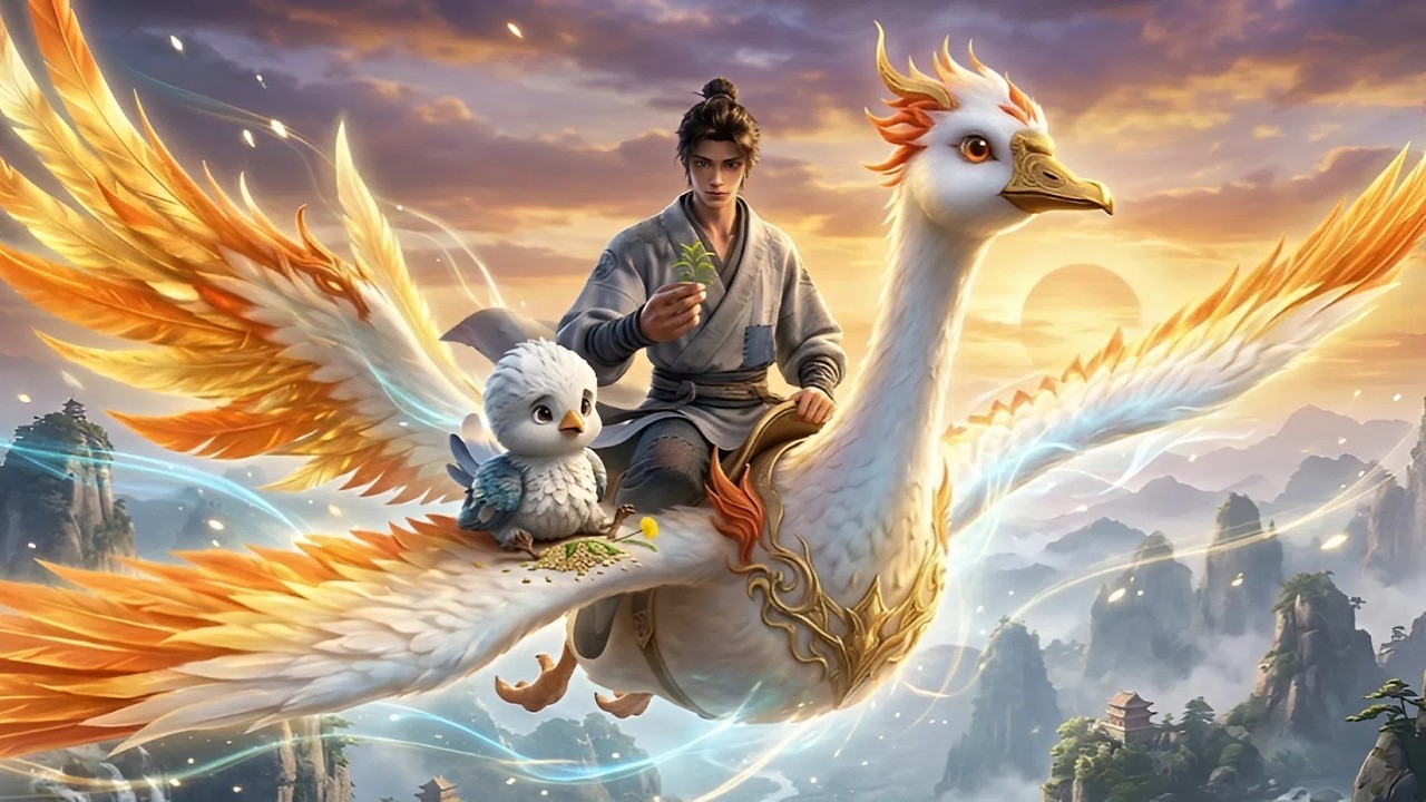 Ch&agrave;ng n&ocirc;ng d&acirc;n ngh&egrave;o cưỡi ngỗng trời đi Tu ti&ecirc;n đ&ograve;i vợ