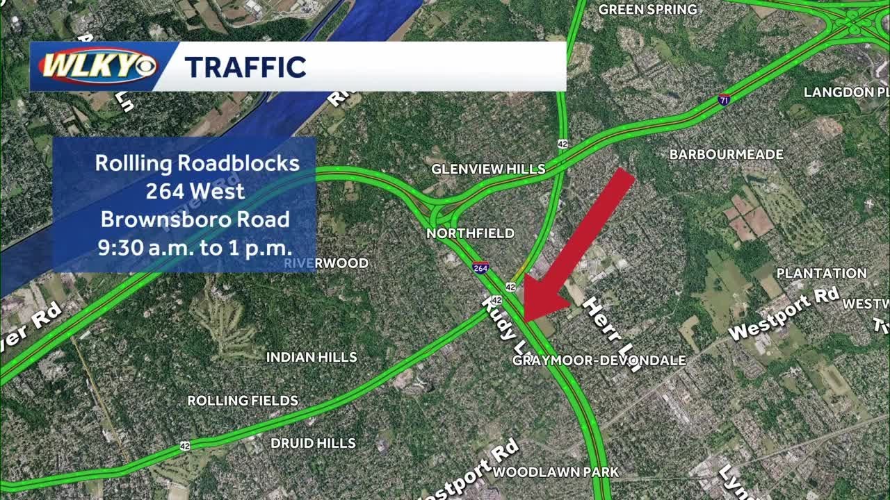 Rolling roadblocks on Watterson Expressway Wednesday