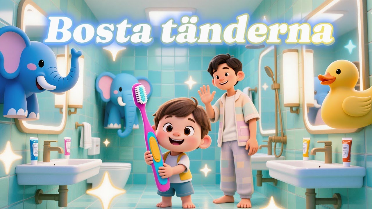 Borsta t&auml;nderna 🪥😁 | 3D Animerad Tandborsts&aring;ng f&ouml;r Barn