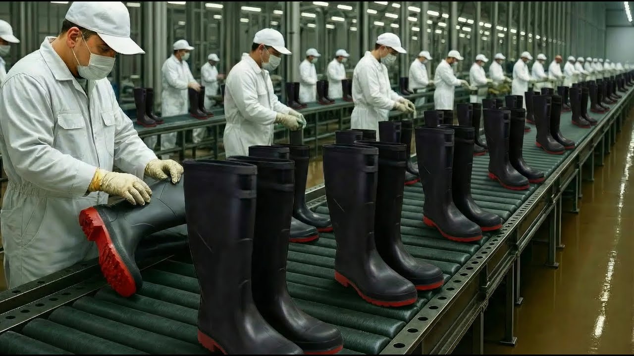 Cómo Se FABRICAN Las BOTAS De HULE De ALTA SEGURIDAD😱¡LO RESISTEN TODO!