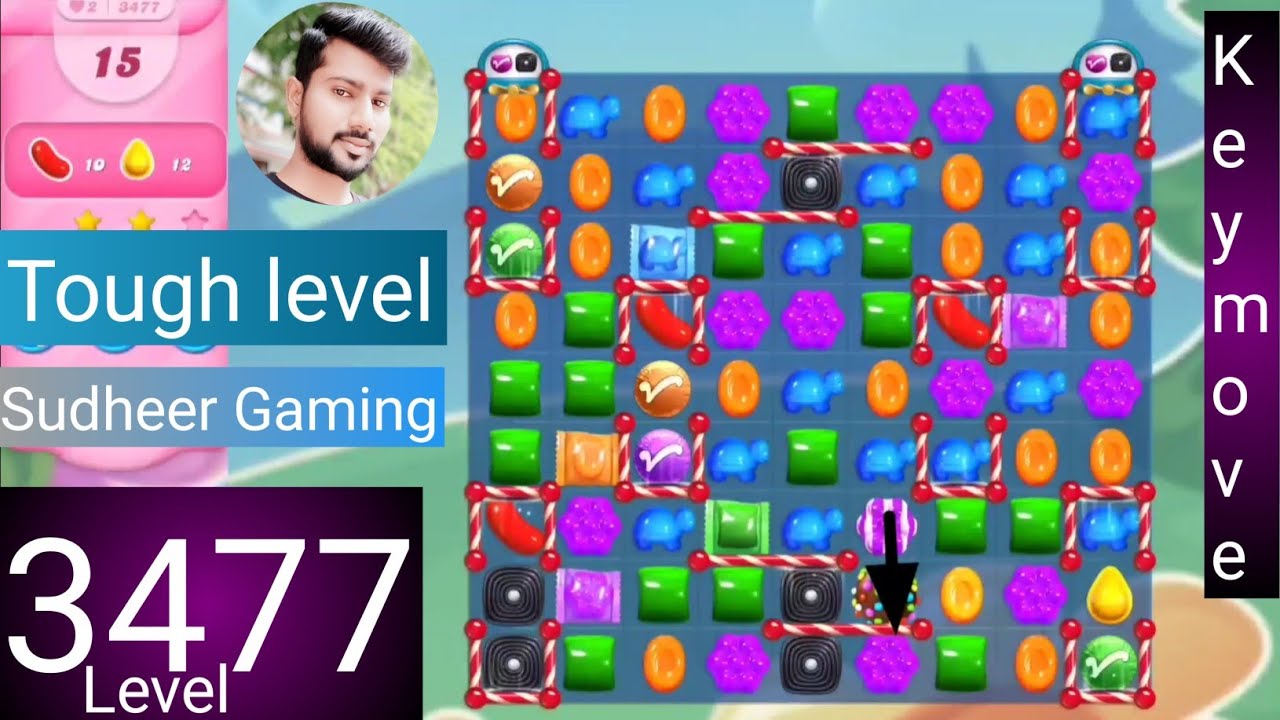 Candy crush saga level 3477 । No boosters । Tough level । Candy crush 3477 help। Sudheer Gaming