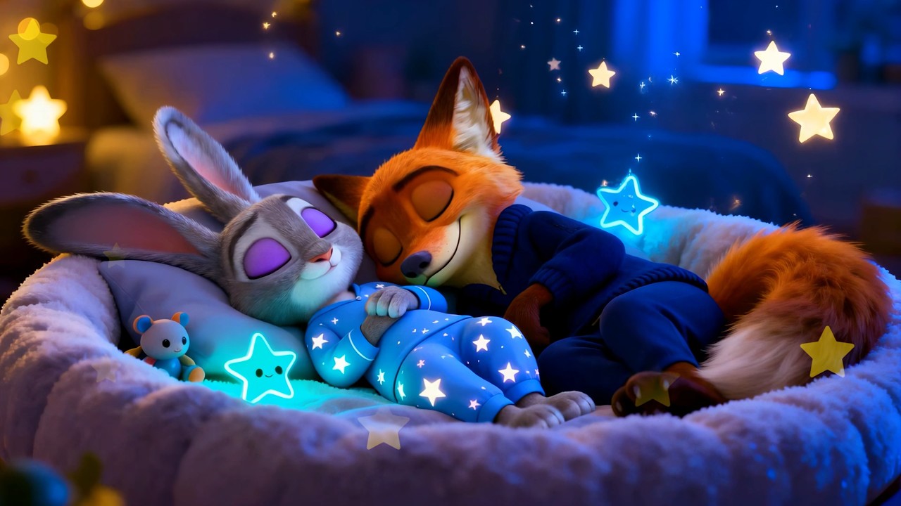 Stop Worrying in 5 Minutes 🌜 Relaxing Piano Music for Sleep with Zootopia's Judy, Nick 🪐
