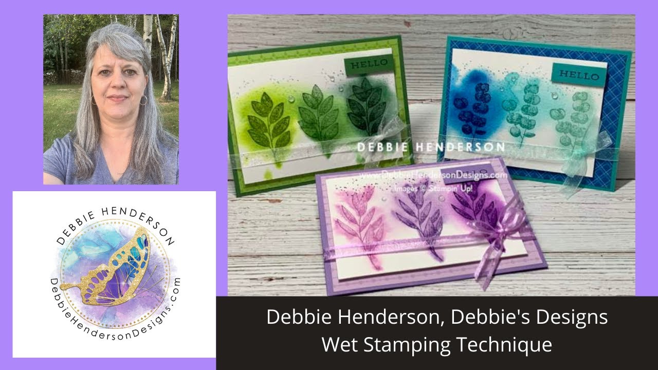 Wet Stamping Technique using Stampin' Up Fluid 100 Watercolor Paper