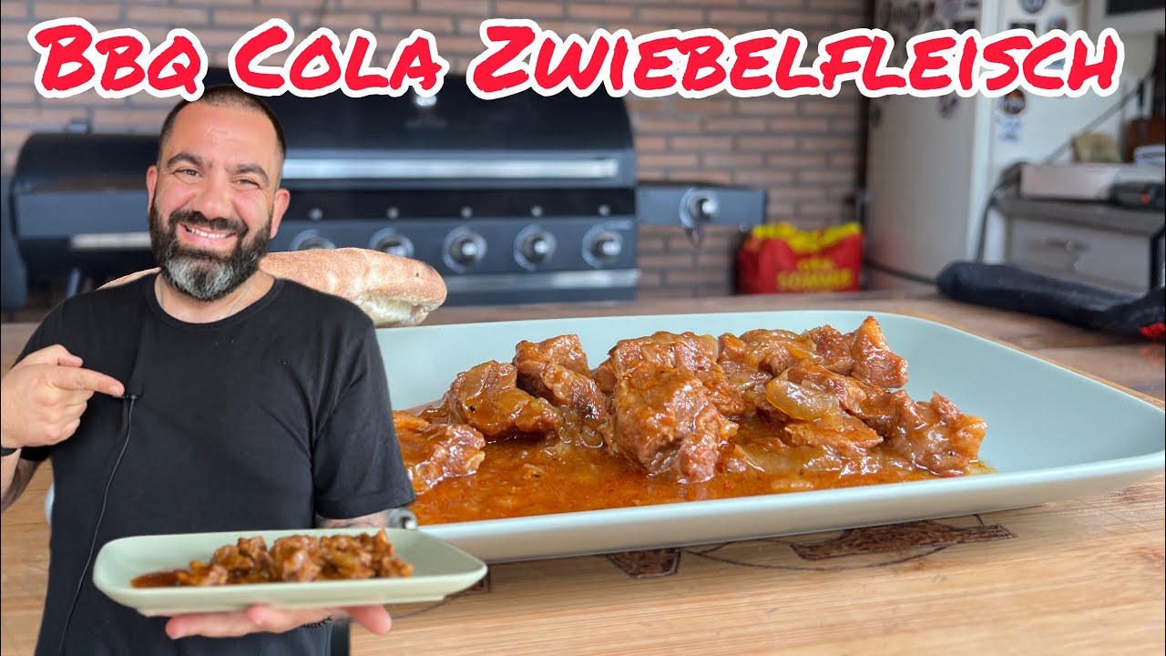 Cola BBQ Zwiebelfleisch aus dem Dutchoven