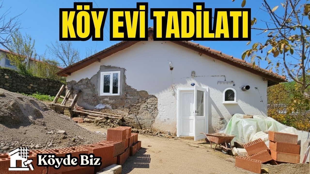 Ремонт в нашем горном доме продолжается! Залит бетон, кухня снесена | Köyde Biz