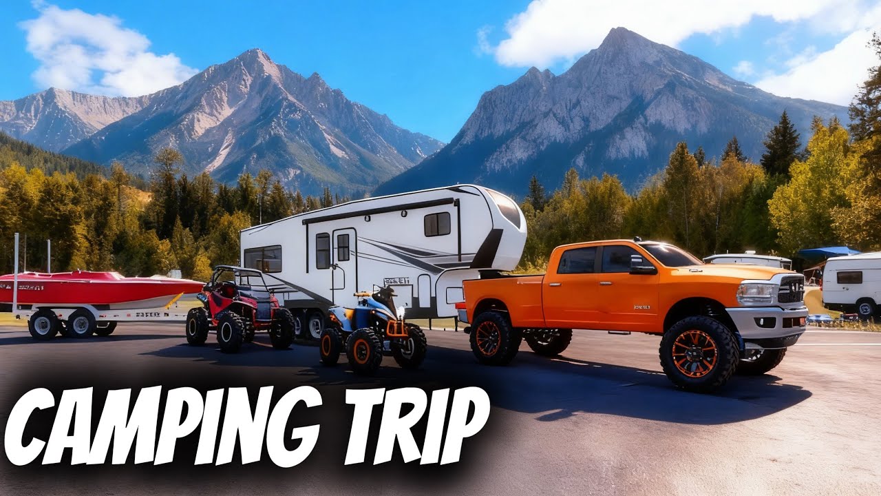￼Camping Trip With Camper, Boat, ATV & Much More (Roblox American Plains Mudding)￼
