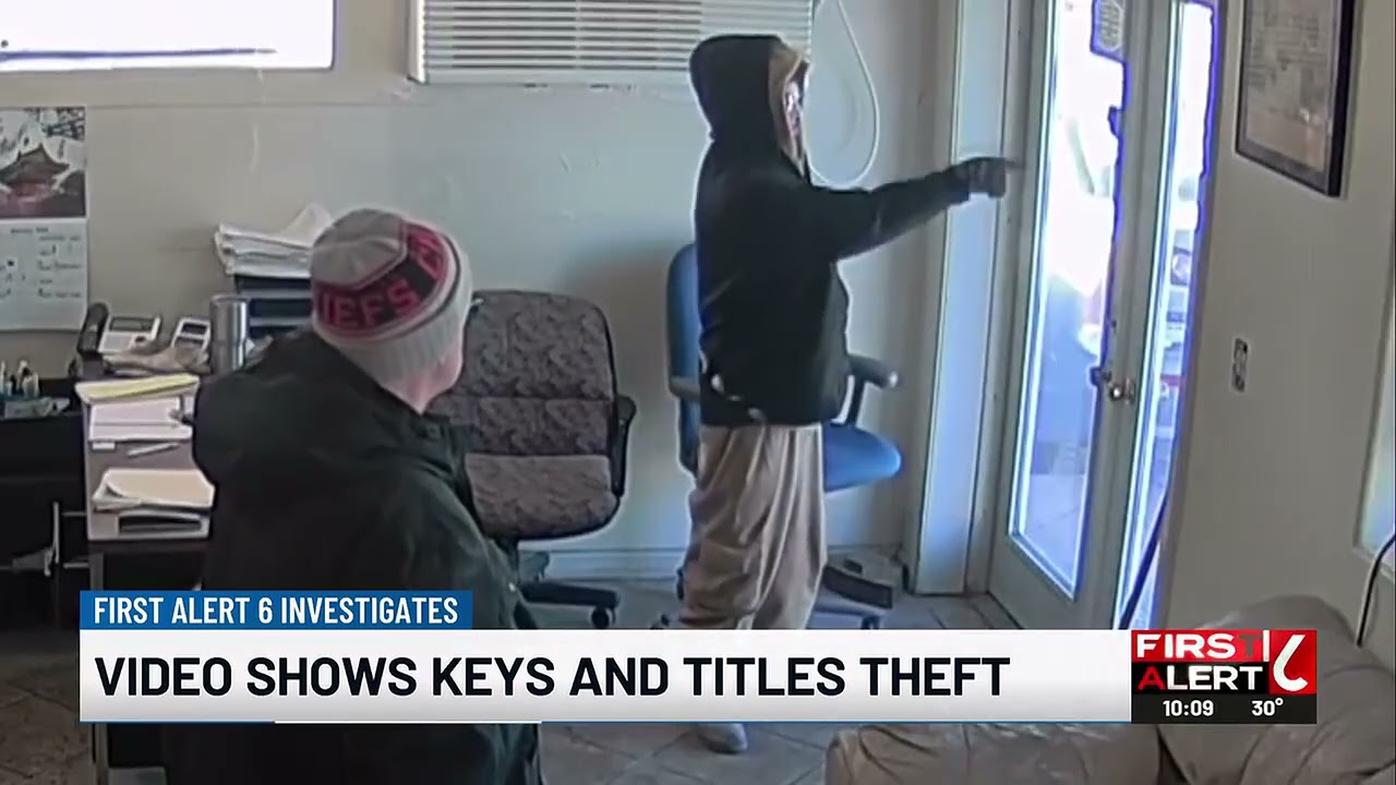 Video shows keys, titles theft