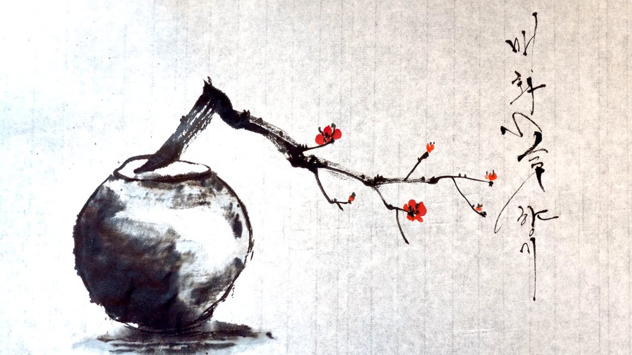 수묵화 🖌 매화꽃 🌸