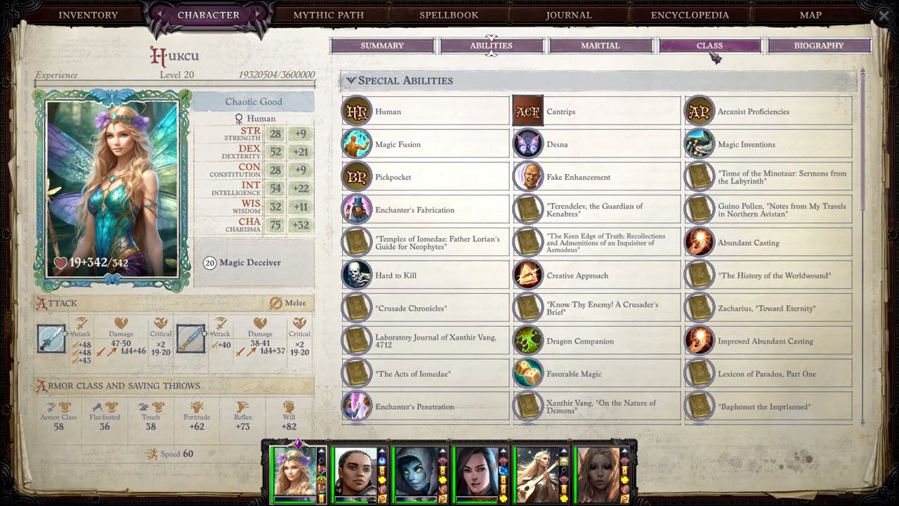 Pathfinder WoTR Magic Deceiver build for Unfair run