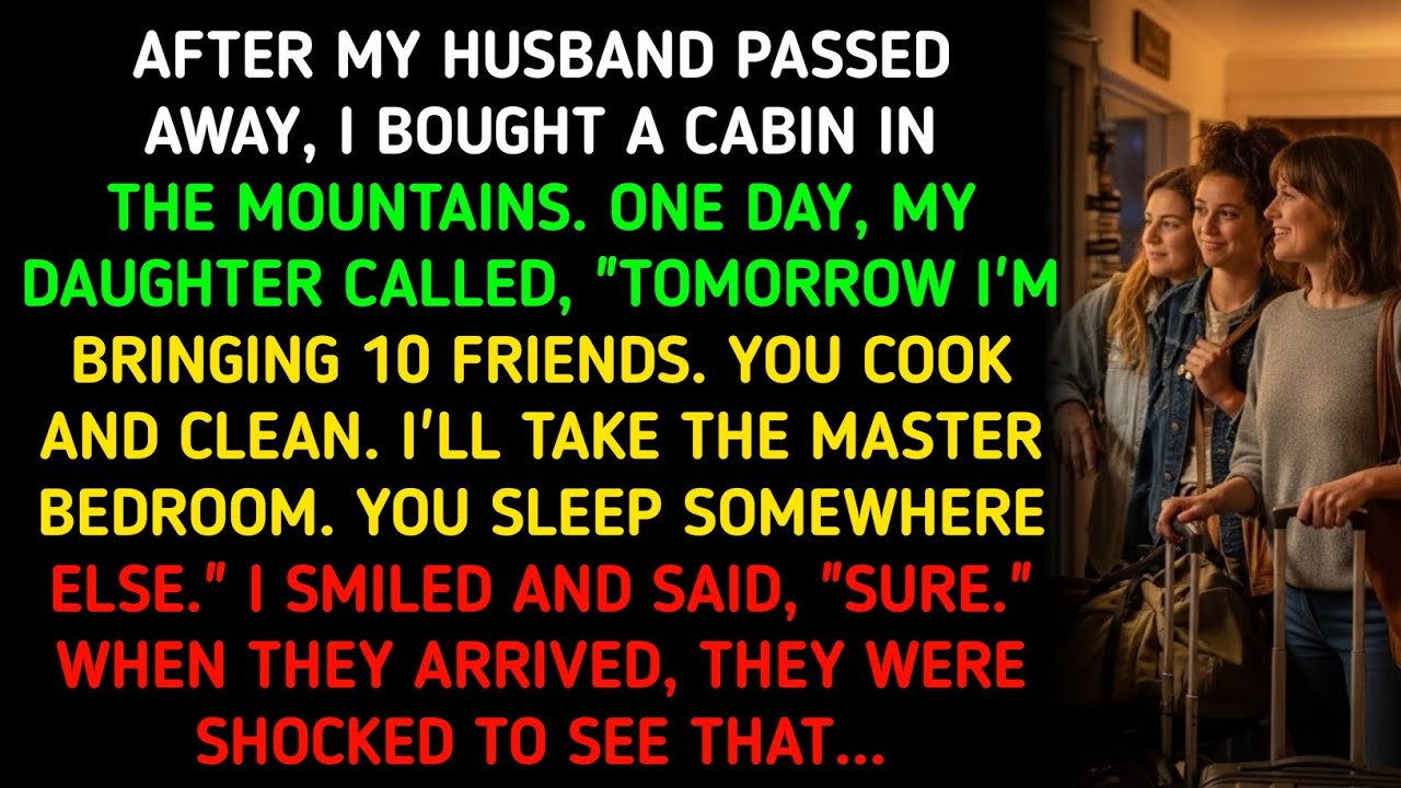 AFTER MY HUSBAND PASSED AWAY, I BOUGHT A CABIN IN THE MOUNTAINS. ONE DAY, MY DAUGHTER CALLED, 