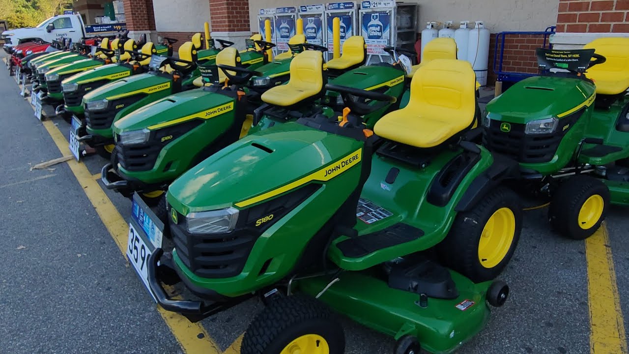 New riding mowers at Lowes ,UTV's #tractor #lawncare #garden #farm #equipment #subscribe #johndeere